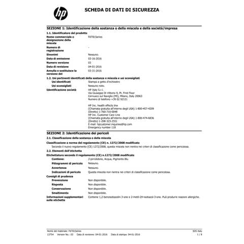 Cartuccia inkjet alta capacità 973X HP ciano F6T81AE